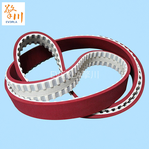 表面加紅膠底面開槽<a href='http://www.zhuex8.cn/' target='_blank'><u>同步帶</u></a>